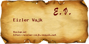 Eizler Vajk névjegykártya